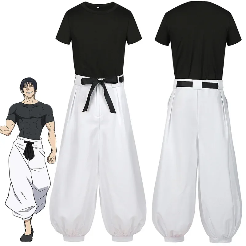 Cosplay Anime Online - 呪術アニメ伏黒刀司五条悟コスプレ衣装ウィッグパンツローズネットハロウィンクリスマスギフト