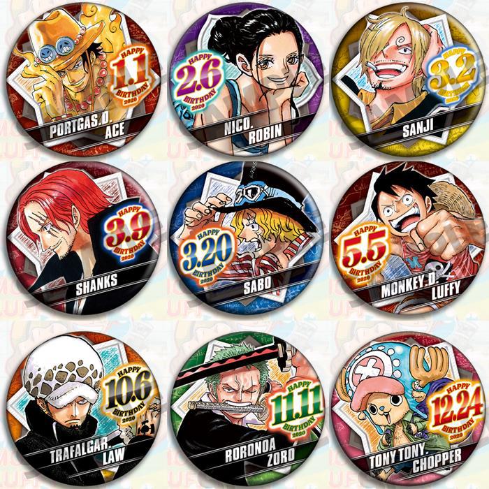 Anime Cosplay Luffy - ワンピースアニメバッジセット公式グッズ2020誕生日コレクションルフィゾロチョッパーサボエースコスプレアクセサリーピンギフト