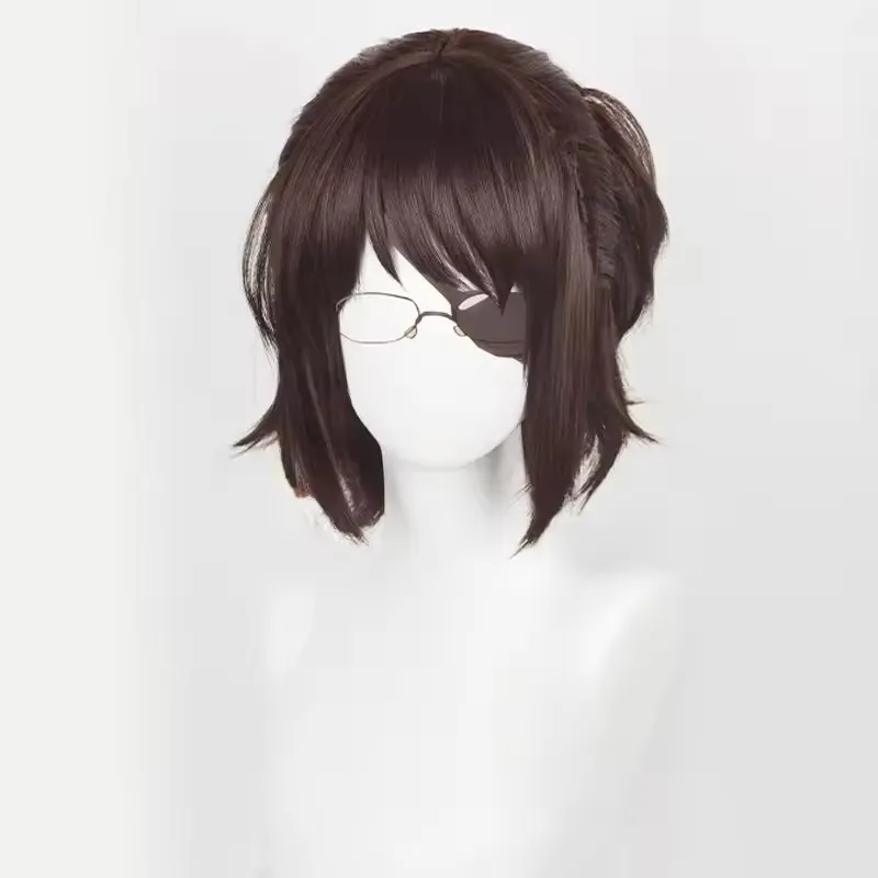 Anime Cosplay Eyes - アニメ「進撃の巨人」最終シーズン4 ハンジ・ゾーイ コスプレウィッグ ダークブラウンヘアまたはアイマスク 耐熱ウィッグ ハロウィン用