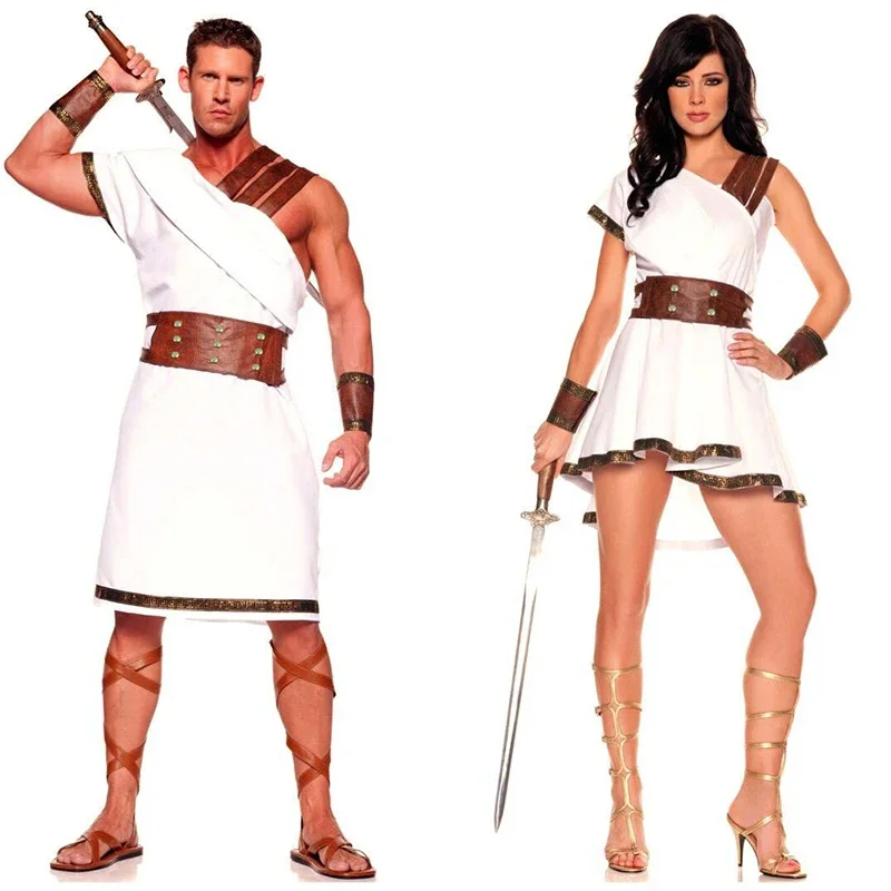 Egypt Cosplay Anime - 大人女性男性古代エジプト衣装カーニバルハロウィンパーティーファンシードレス服ローマ兵士コスプレ衣装