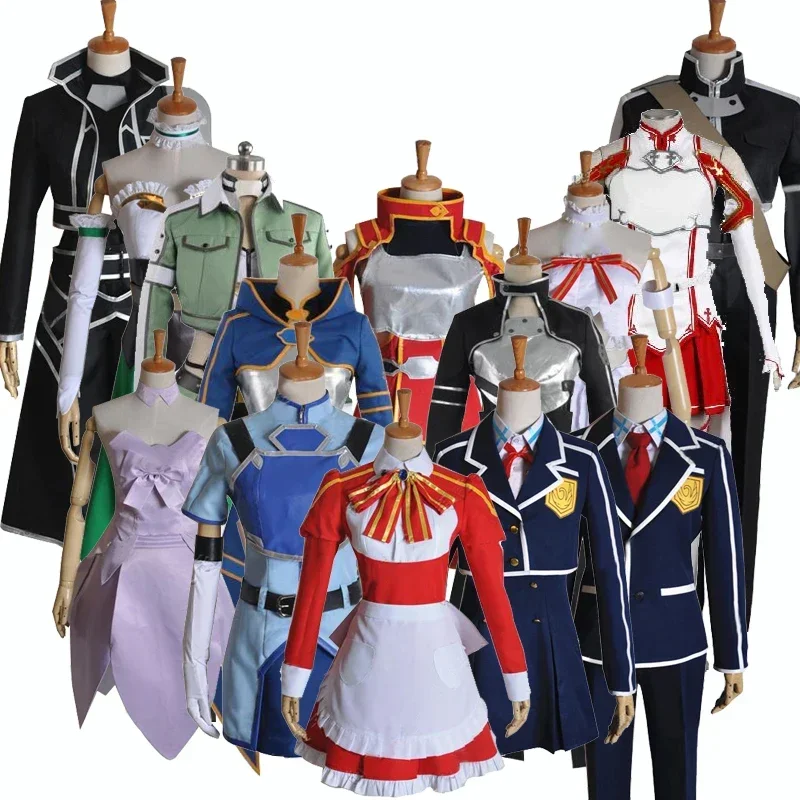 Cosplay Anime Online - ソードアート・オンライン SAO 結城明日奈 キリト 結城明日奈 コスプレ衣装、カスタマイズ可能