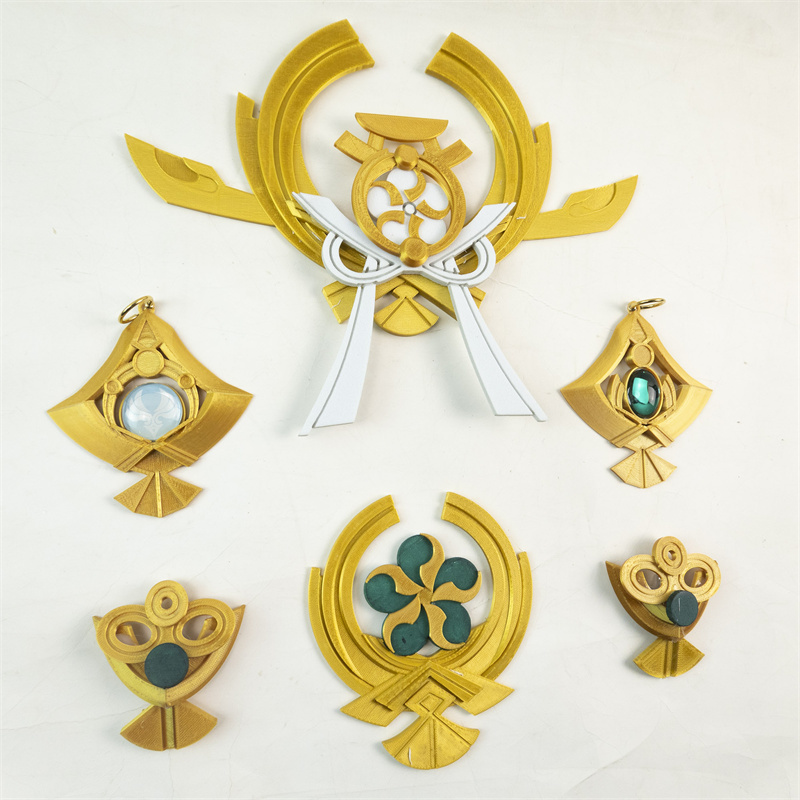 Cosplay Anime Yae Miko - 新しい原神八重巫女コスプレ小道具アクセサリー神楽の Verity アクセサリー帽子ヘアクリップイヤリングネックレスハロウィン