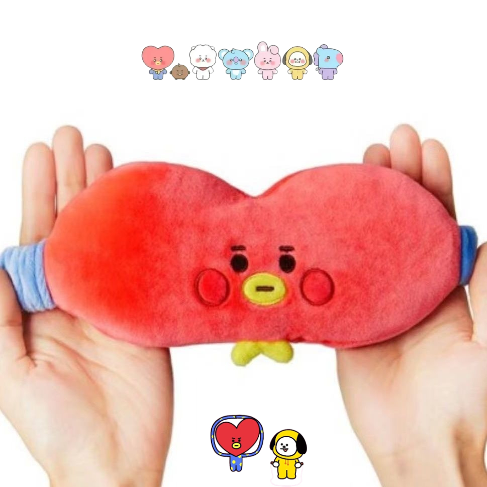 Anime Cosplay Eyes - BT21漫画のかわいいぬいぐるみアイマスク カワイイ 男女兼用 旅行 オフィス 昼寝