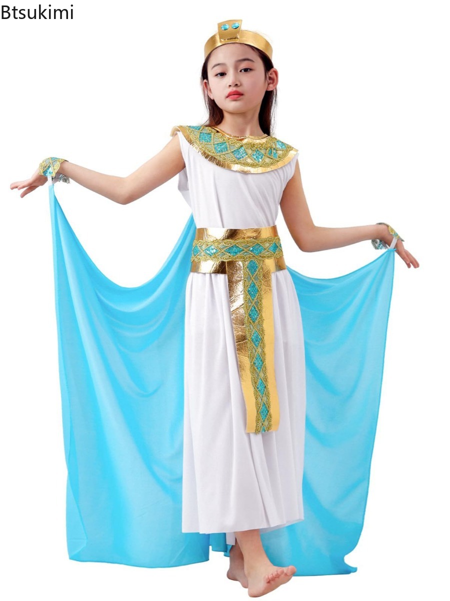 Egypt Cosplay Anime - 子供ハロウィンコスプレドレスクレオパトラコスプレ子供のためのエジプト女王衣装クレオパトラ VII コスプレ衣装子供服