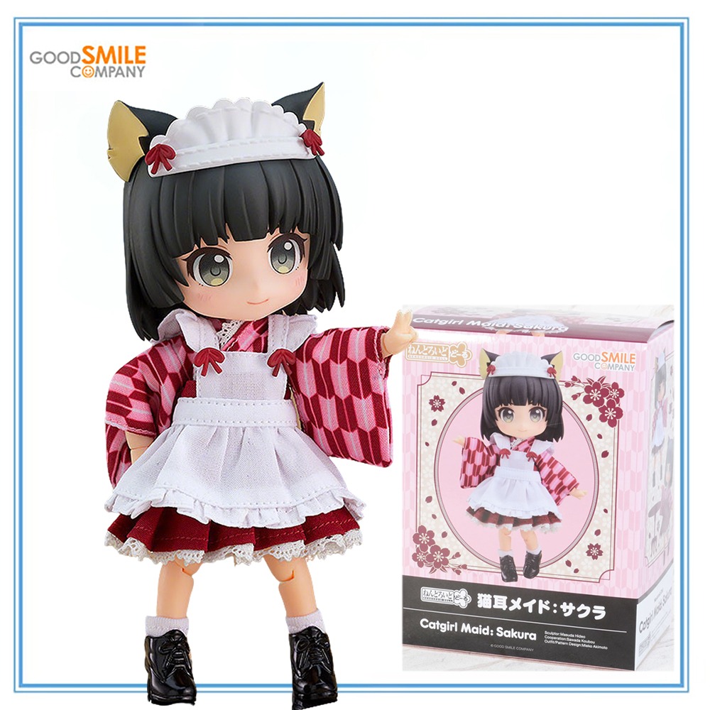 Good Smile Company Nendoroid - 100% オリジナル在庫ありグッドスマイルカンパニーネンドロイド人形キャットガールメイド: サクラオリジナルコレクションシリーズモデルおもちゃガレージキット
