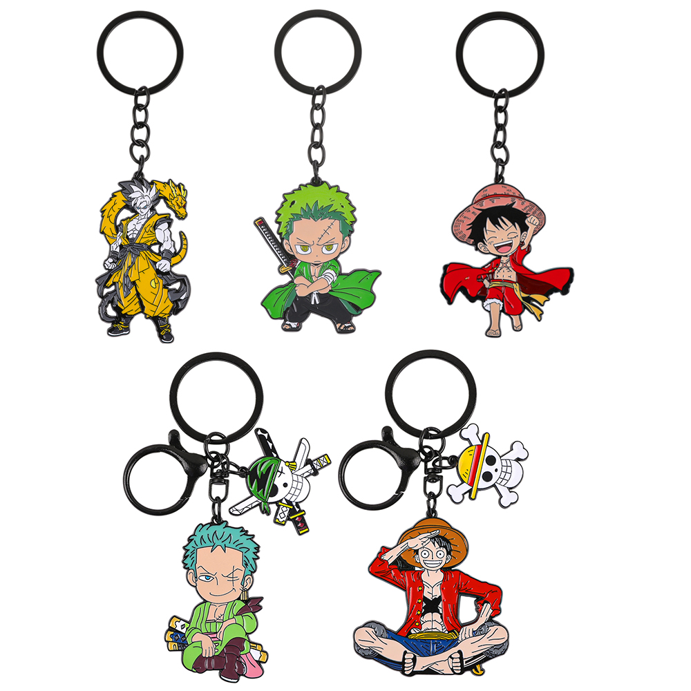 ワンピースアニメキーホルダーセット - モンキー・D・ルフィ - Anime Cosplay Luffy のレビューと価格