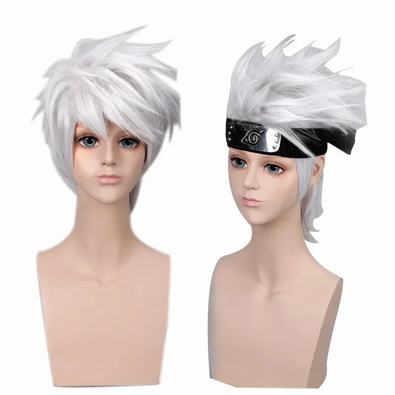 短い耐熱合成かつら,アニメのコスプレ衣装,耐熱髪,はたけカカ - Anime Cosplay Naruto のレビューと価格