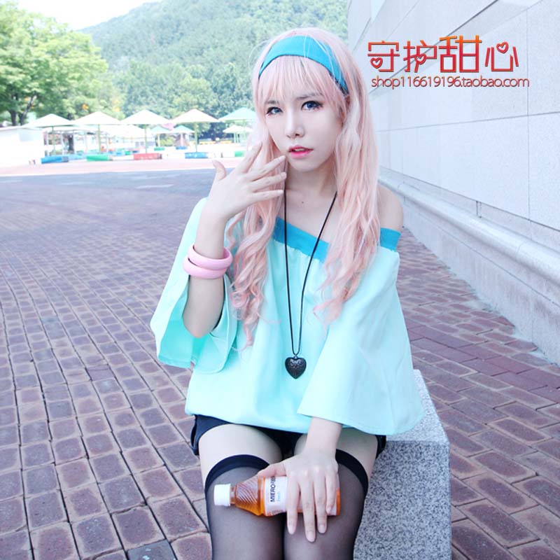 マクロス F シェリル・ノーム ライトグリーン シフォン コ - Anime Cosplay Nome のレビューと価格
