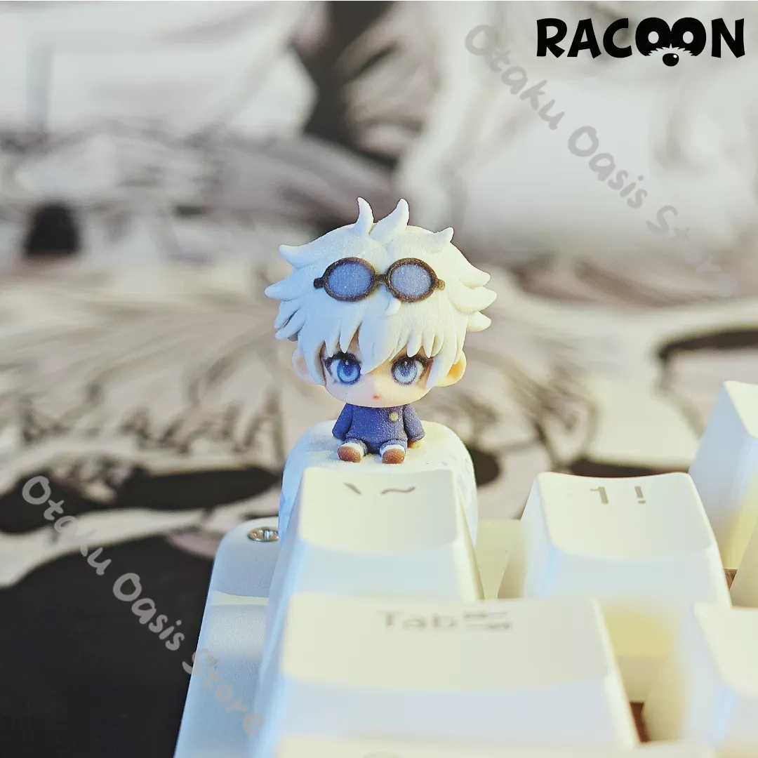 呪術廻戦 	 五条悟のコスプレキーボードキャップ、コンピュー - Anime Cosplay Jujutsu Kaisen のレビューと価格
