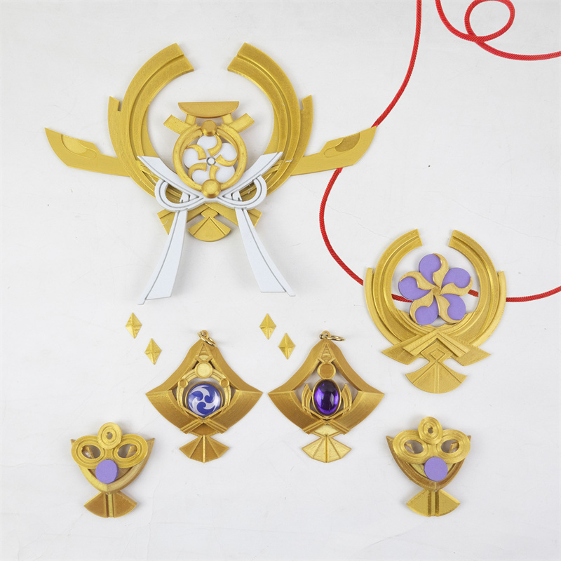 新しい原神八重巫女コスプレ小道具アクセサリー神楽の Veri - Cosplay Anime Yae Miko のレビューと価格