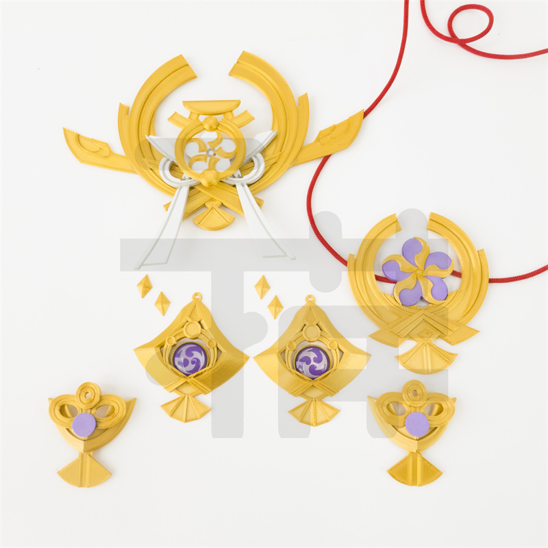 新しい原神八重巫女コスプレ小道具アクセサリー神楽の Veri - Cosplay Anime Yae Miko のレビューと価格