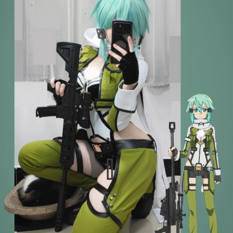 SAO ソードアートオンライン GGO シノンコスプレ衣装黒 - Cosplay Anime Online のレビューと価格