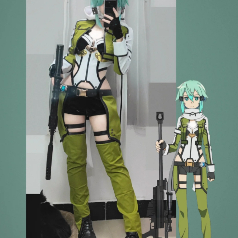 SAO ソードアートオンライン GGO シノンコスプレ衣装黒 - Cosplay Anime Online のレビューと価格