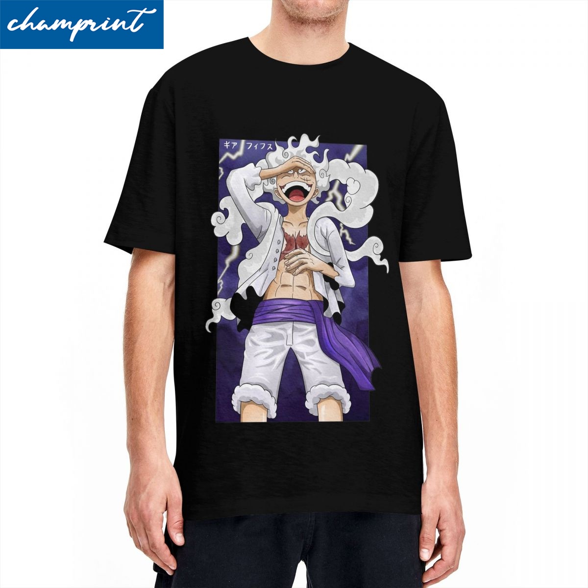 プリティング ルフィ ワンピース 日本アニメ Tシャツ メン - Anime Cosplay Luffy のレビューと価格
