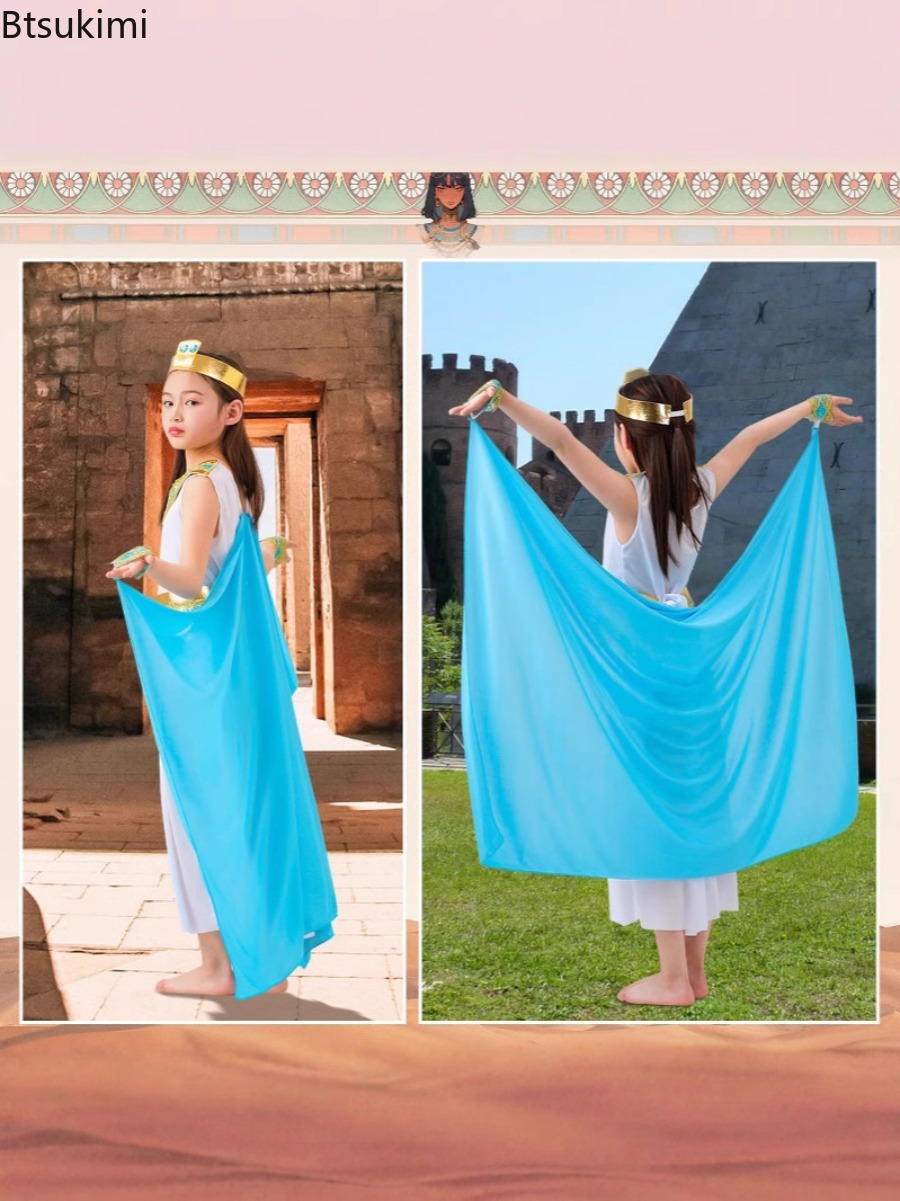 子供ハロウィンコスプレドレスクレオパトラコスプレ子供のための - Egypt Cosplay Anime のレビューと価格