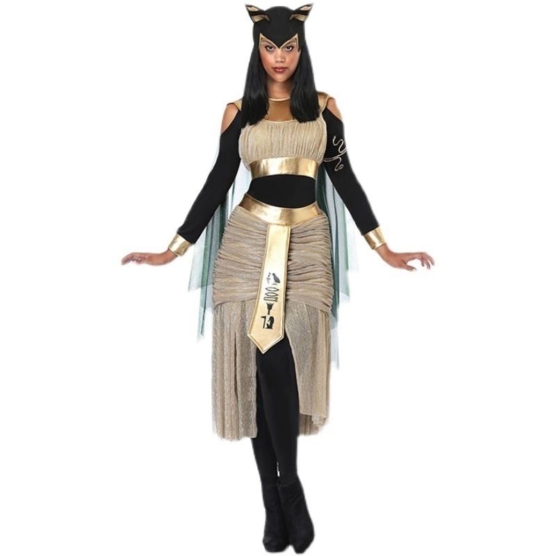 古代エジプトの神話猫ゴッドバステットコスプレコスチューム、女 - Egypt Cosplay Anime のレビューと価格